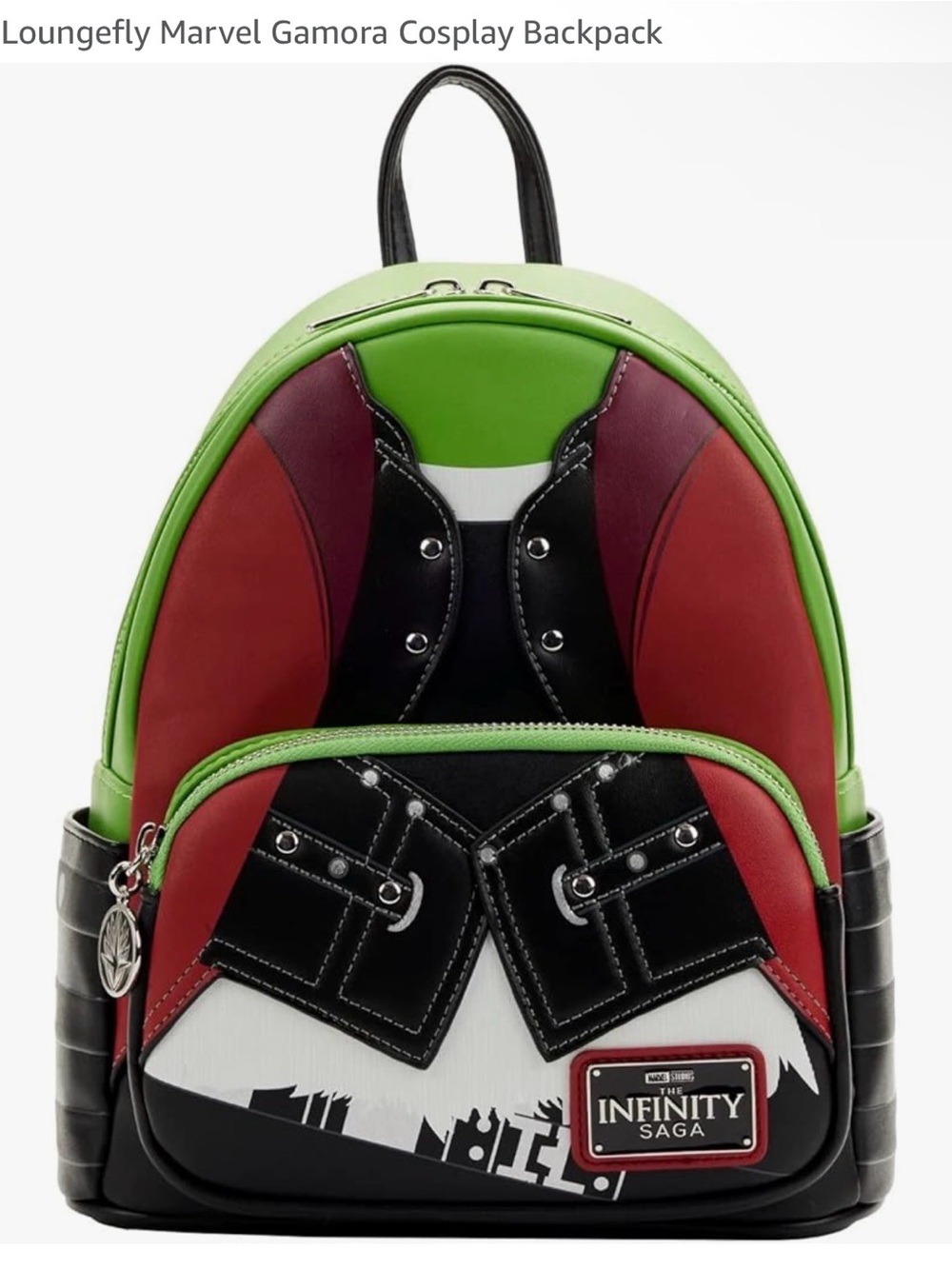 Loungefly Green Red and Black Gamora-Inspired Backpack